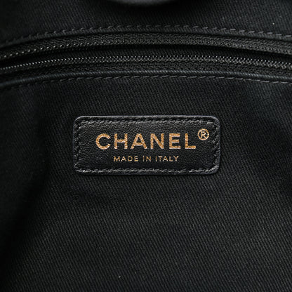Chanel Mixed Fibers Calfskin Small Deauville Tote Black 6 of 9