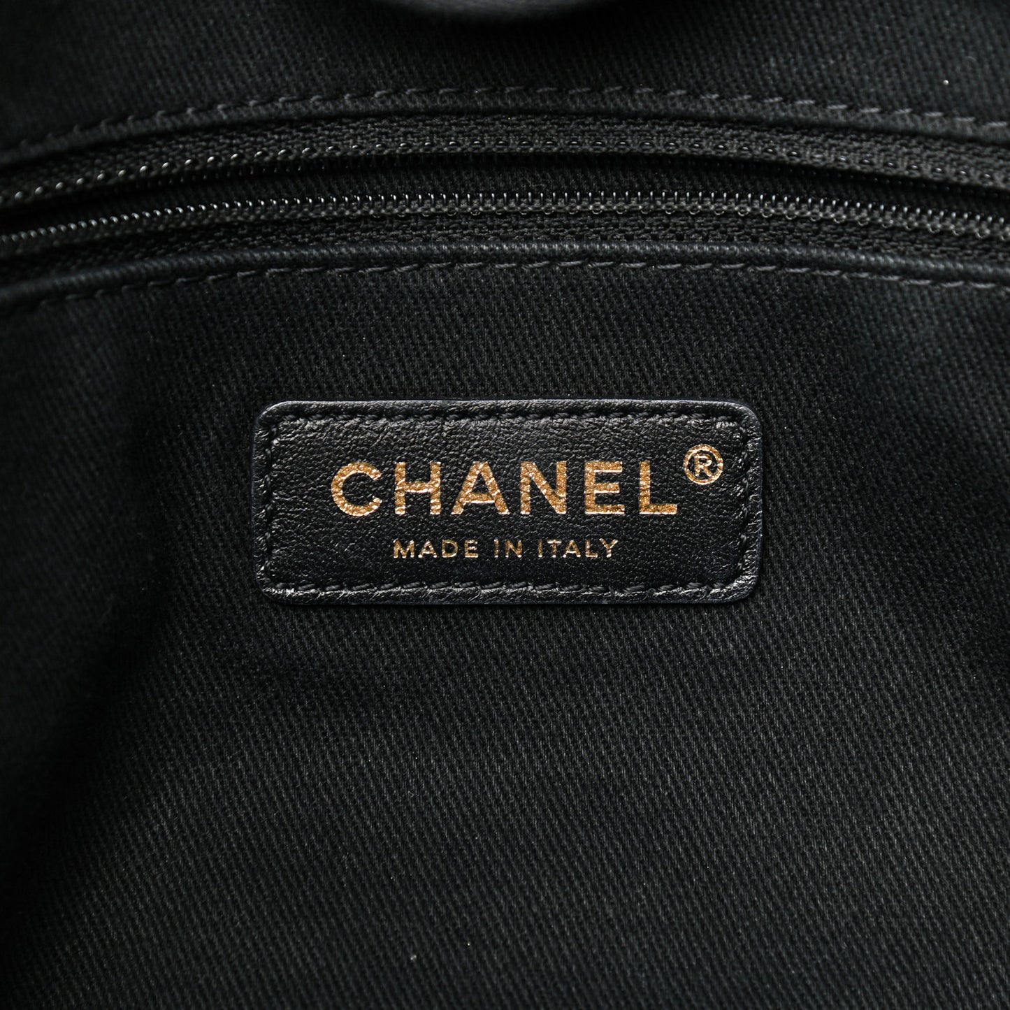 Mixed Fibers Calfskin Small Deauville Tote Black