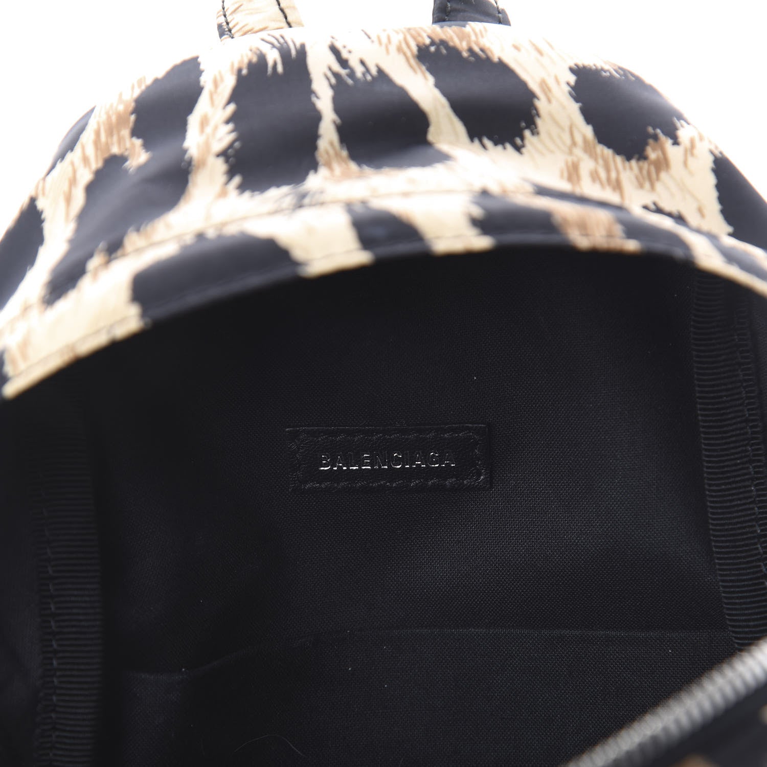 Balenciaga Nylon Leopard Printed Soft XXS Backpack Beige 5 of 8