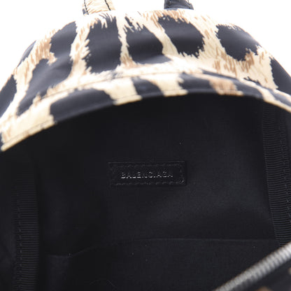 Balenciaga Nylon Leopard Printed Soft XXS Backpack Beige 5 of 8