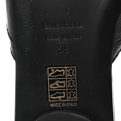 Balenciaga Agneau Arena Cagole Flat Slide Sandals 39 Black 7 of 10