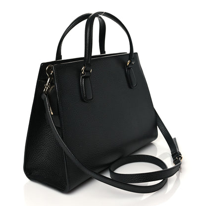 Gucci Pebbled Calfskin Medium Soho Top Handle Satchel Black 3 of 11