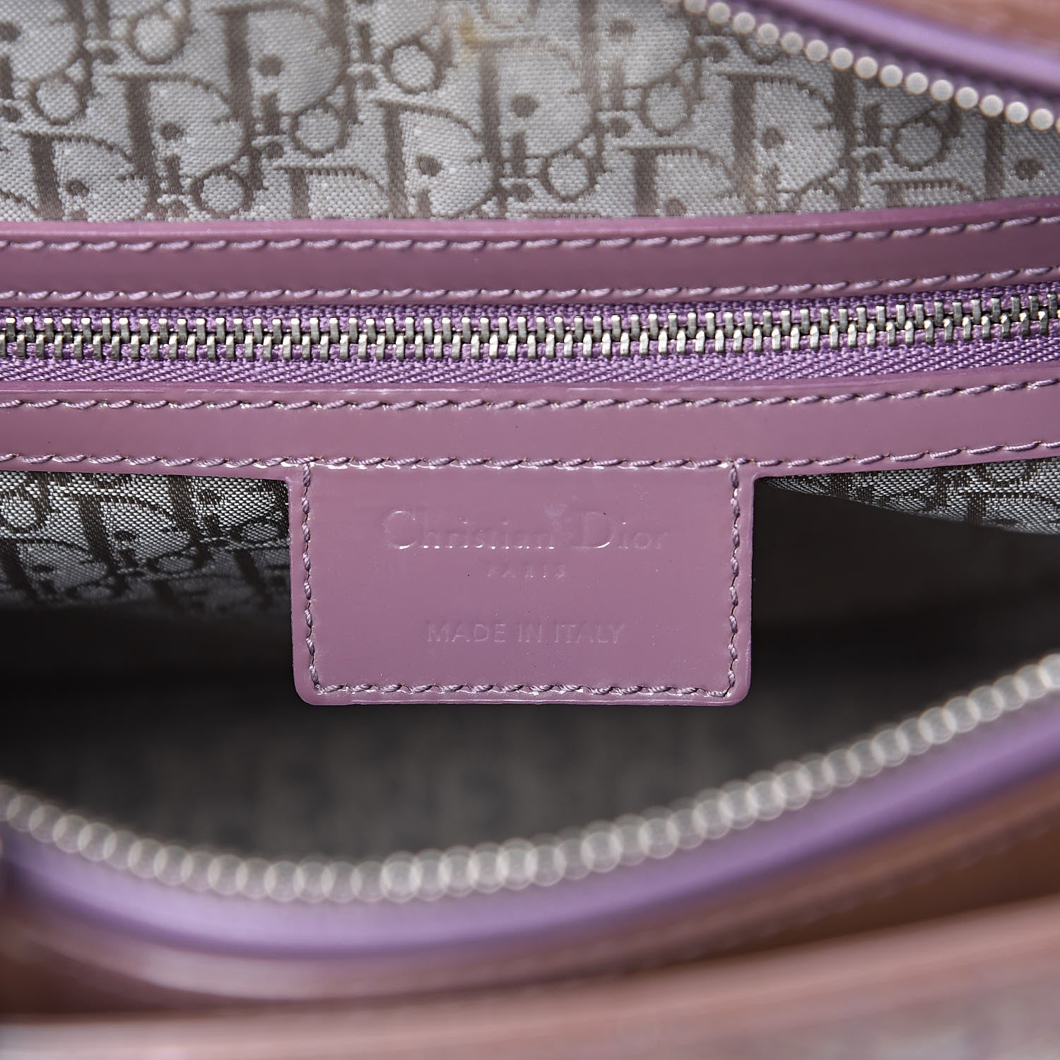 Christian Dior Patent Cannage Large Lady Dior Purple 6 of 10