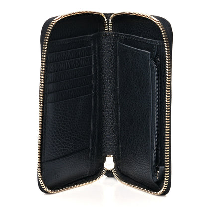 Gucci Dollar Calfskin Medium Swing Zip Around Wallet Black 5 of 7