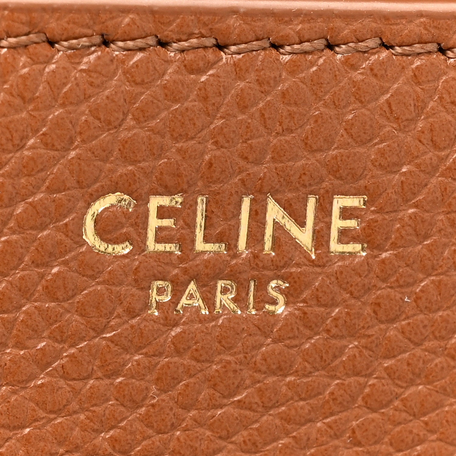 Celine Grained Calfskin Classique 16 Top Handle Bag Tan 8 of 13
