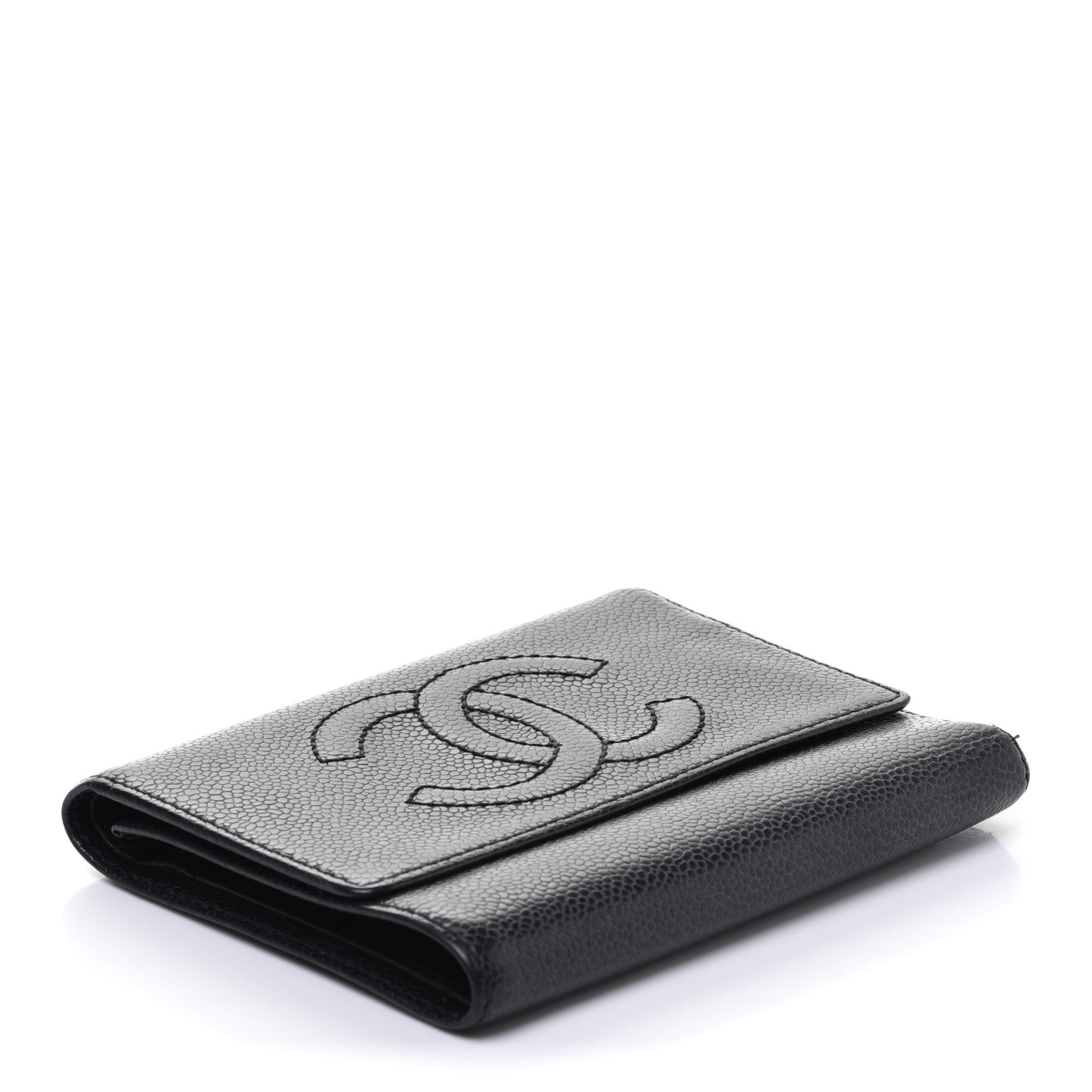 Caviar Timeless CC Compact Wallet Black