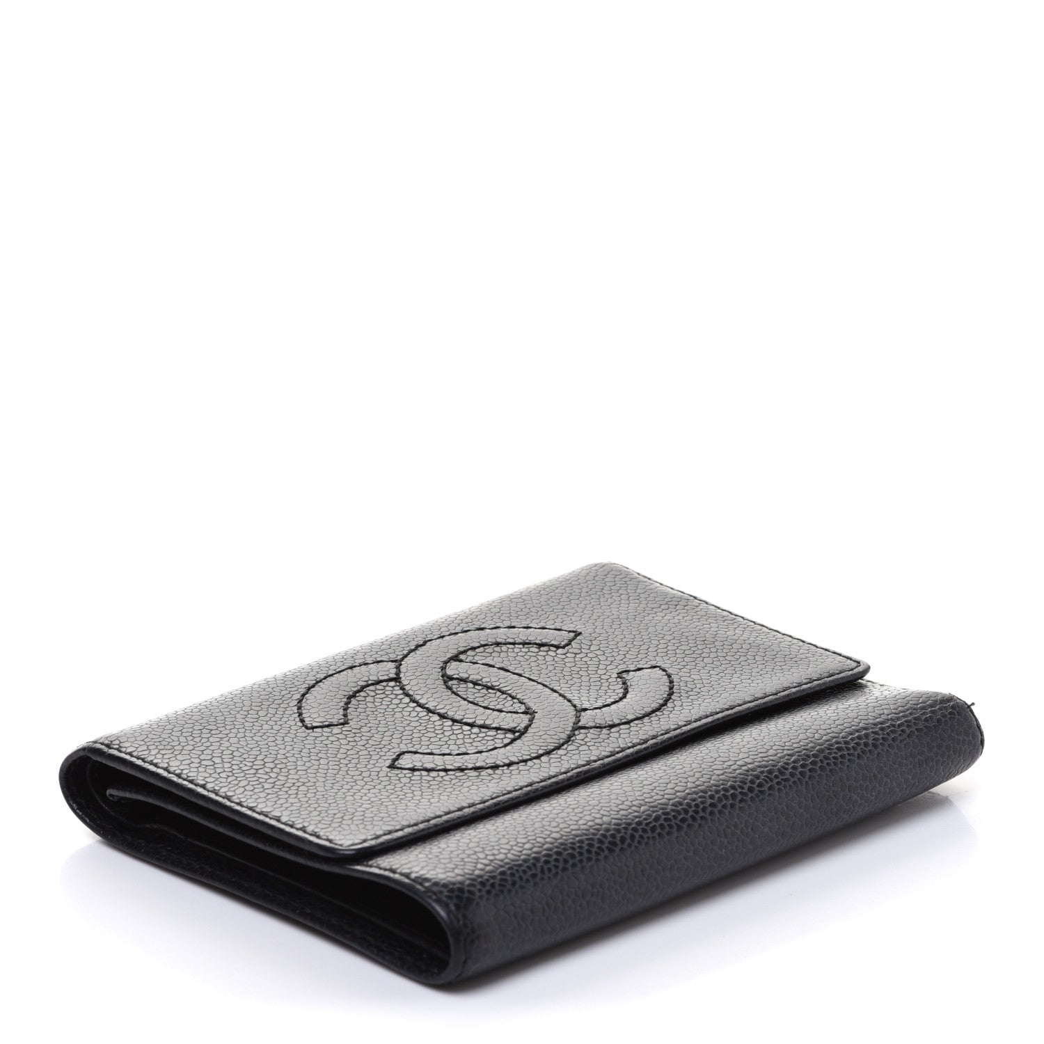 Chanel Caviar Timeless CC Compact Wallet Black 4 of 18
