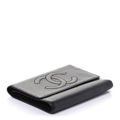 Chanel Caviar Timeless CC Compact Wallet Black 4 of 18