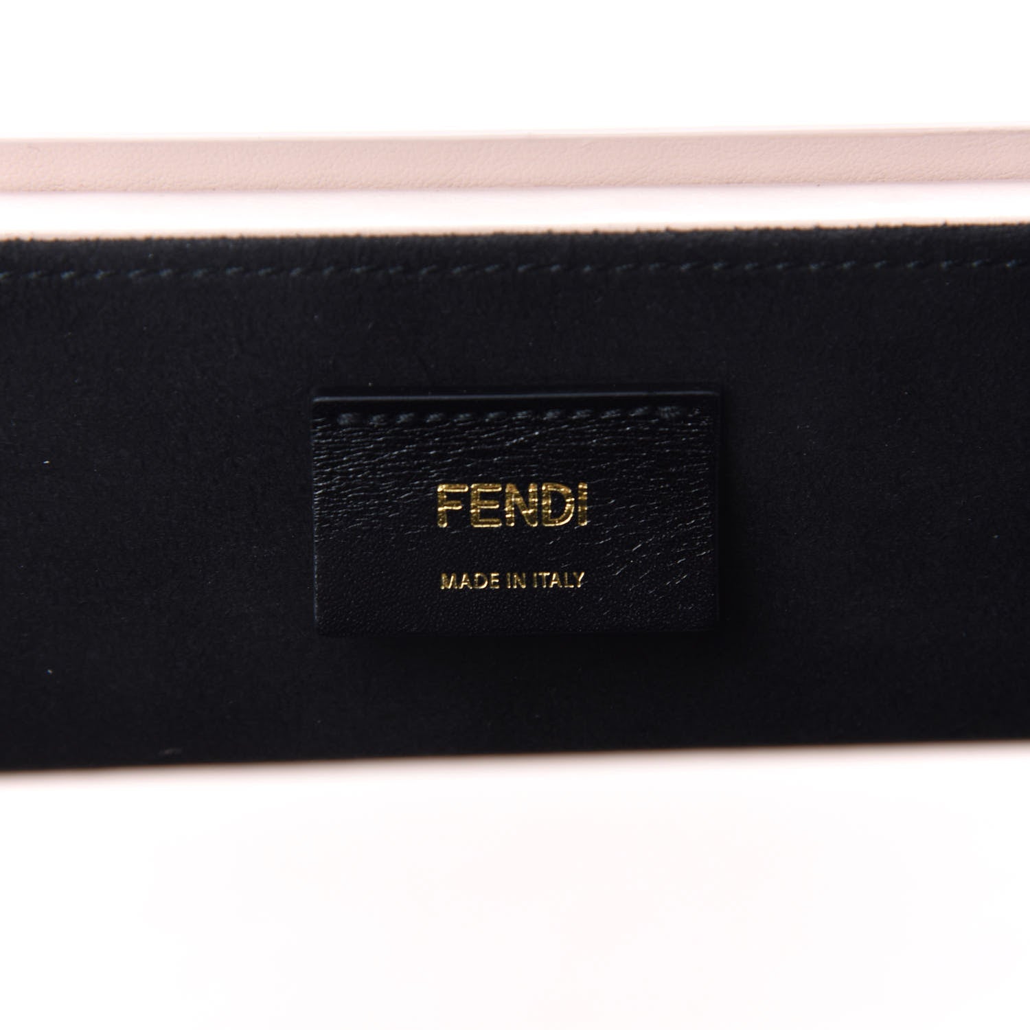 Fendi Vitello Fluffy Logo Horizontal Box Crossbody Bag Rosa Quarzo Black 8 of 11