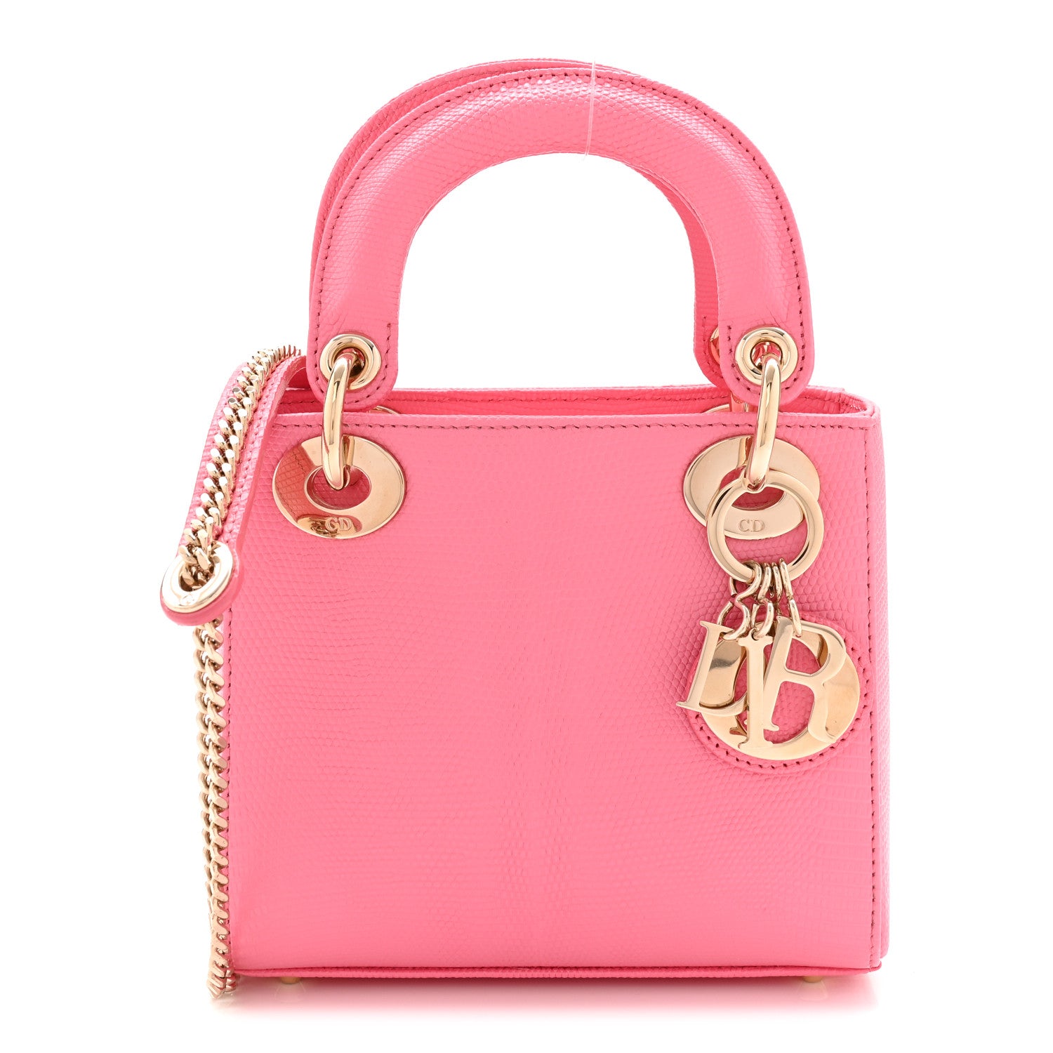 Christian Dior Lizard Mini Lady Dior Pink 1 of 9