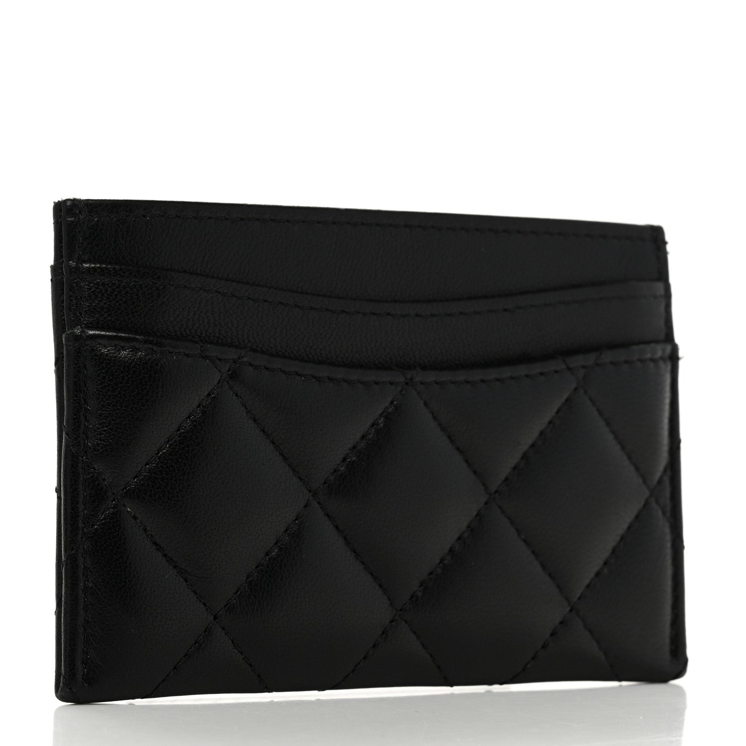 Chanel Lambskin Quilted Card Holder So Black 3 of 9