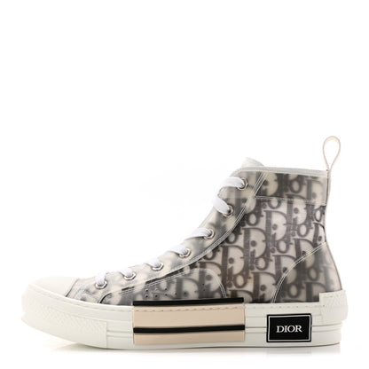 Christian Dior Technical Canvas Oblique B23 High Top Sneakers 40 White Black 1 of 10