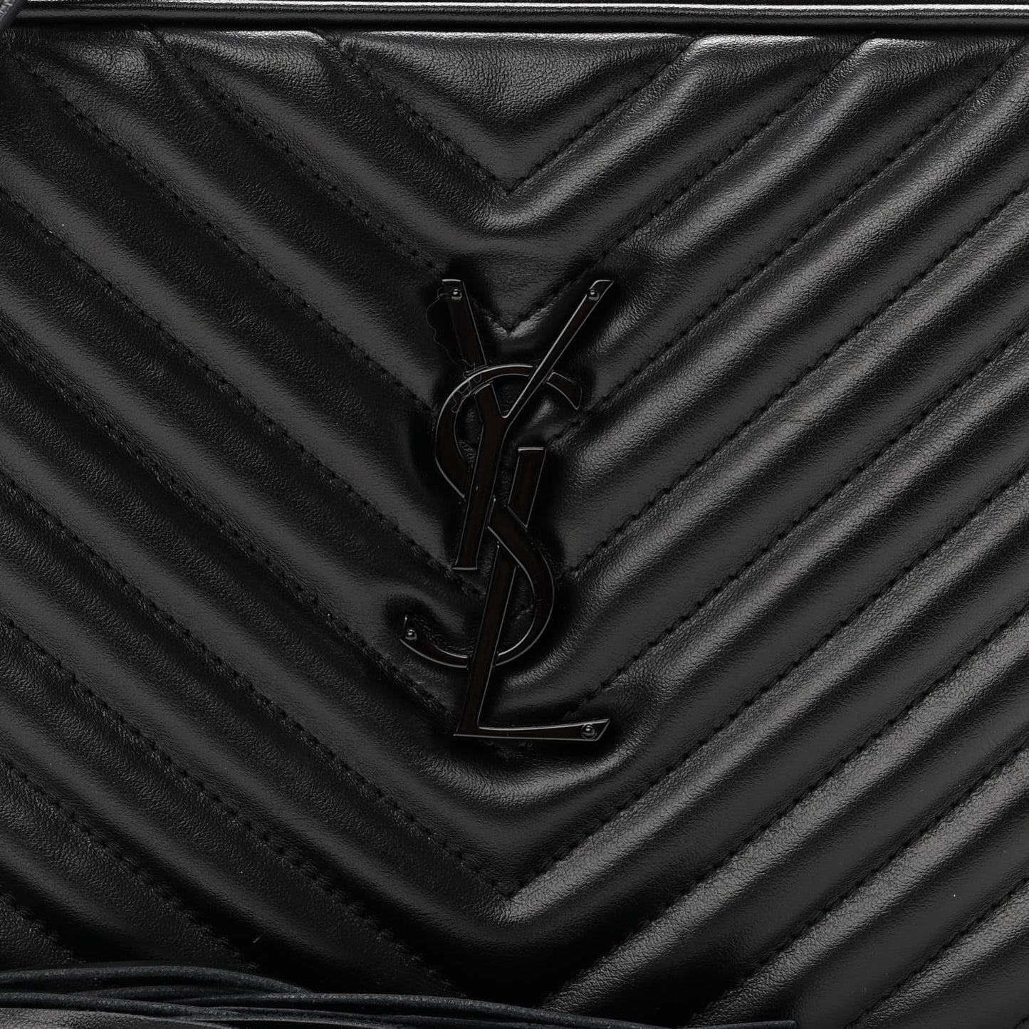 Calfskin Matelasse Monogram Monochrome Lou Camera Bag Black