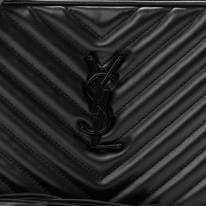 Saint Laurent Calfskin Matelasse Monogram Monochrome Lou Camera Bag Black 8 of 10