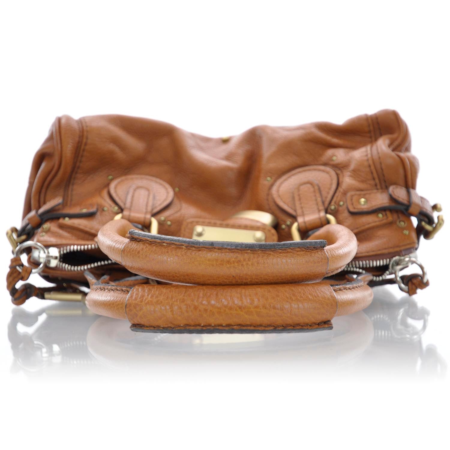 Chloe Leather Paddington Satchel Cognac 5 of 9