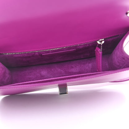 Saint Laurent Smooth Calfskin Le Carre Shoulder Bag Purple 4 of 10