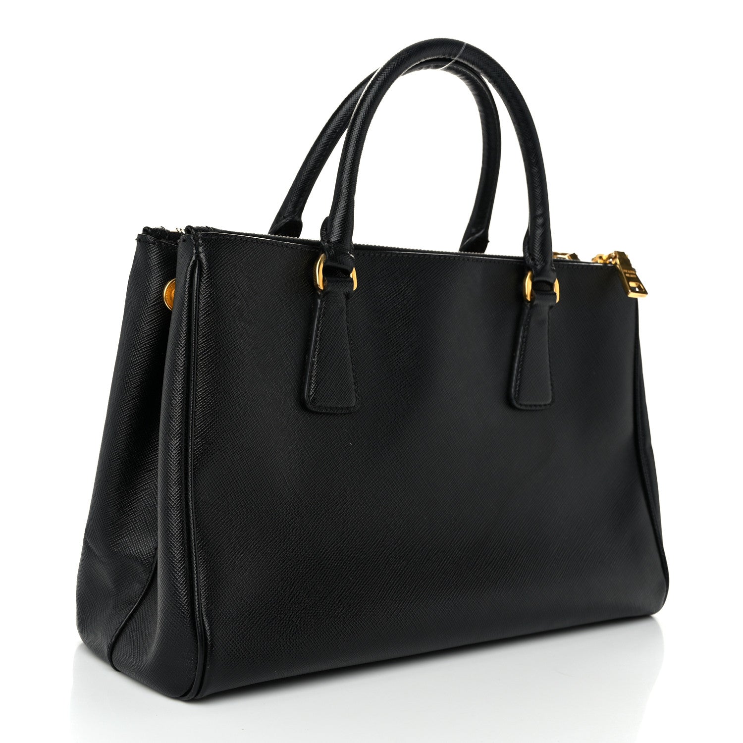Prada Saffiano Small Galleria Double Zip Tote Black 3 of 10