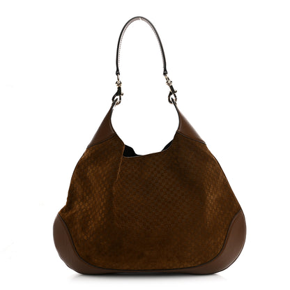 Gucci GG Suede B Large Shoulder Bag Brown 1 of 9