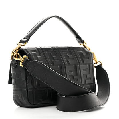 Fendi Nappa FF 1974 Embossed Baguette Black 3 of 16
