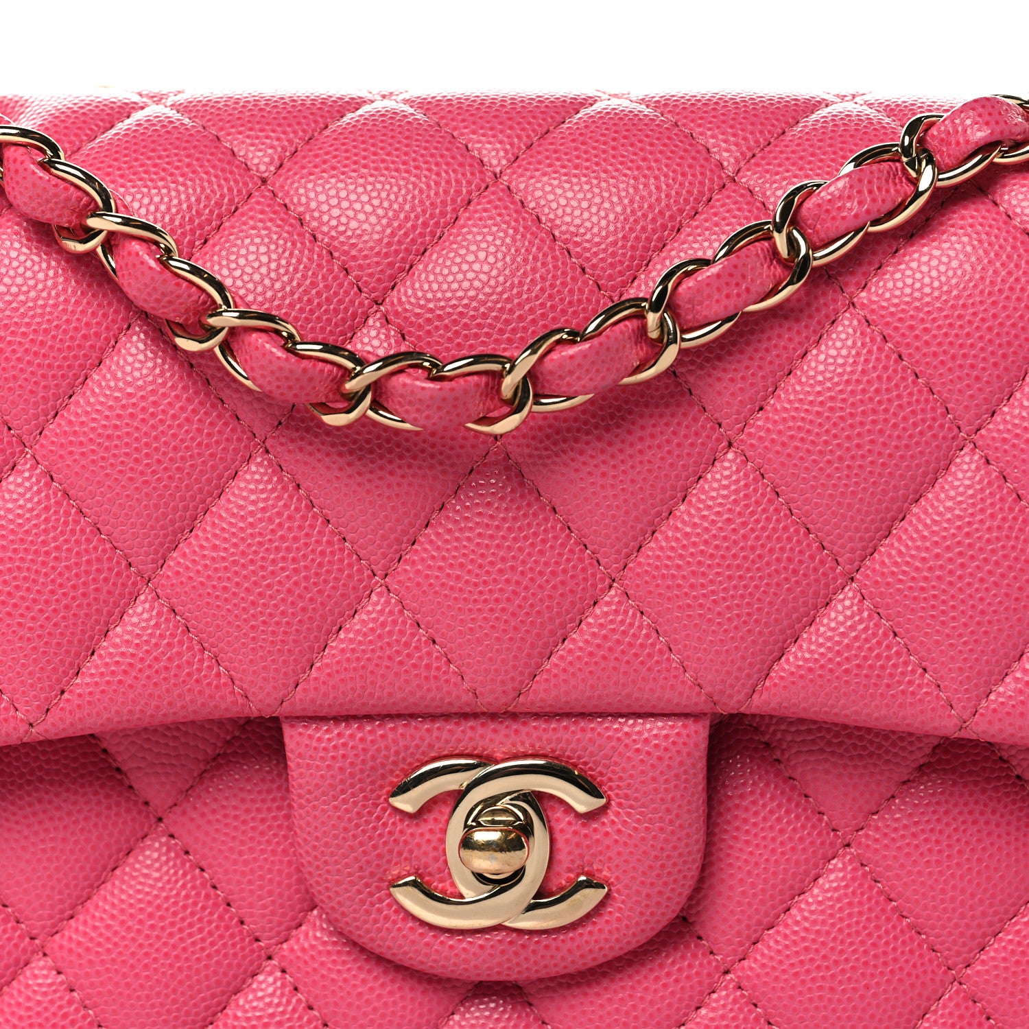 Chanel Caviar Quilted Small Double Flap Pink 8 of 11