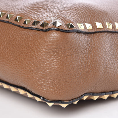Valentino Garavani Pebbled Calfskin Small Rockstud Flip-Lock Messenger Bag Light Cuir 14 of 16