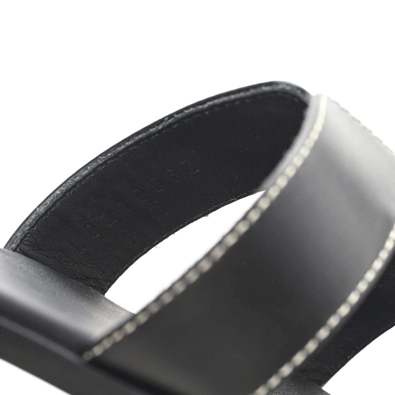 Hermes Box Calfskin Oran Sandals 37.5 Black 9 of 10