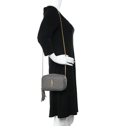Saint Laurent Grain De Poudre Matelasse Monogram Mini Lou Camera Bag Fog 2 of 10