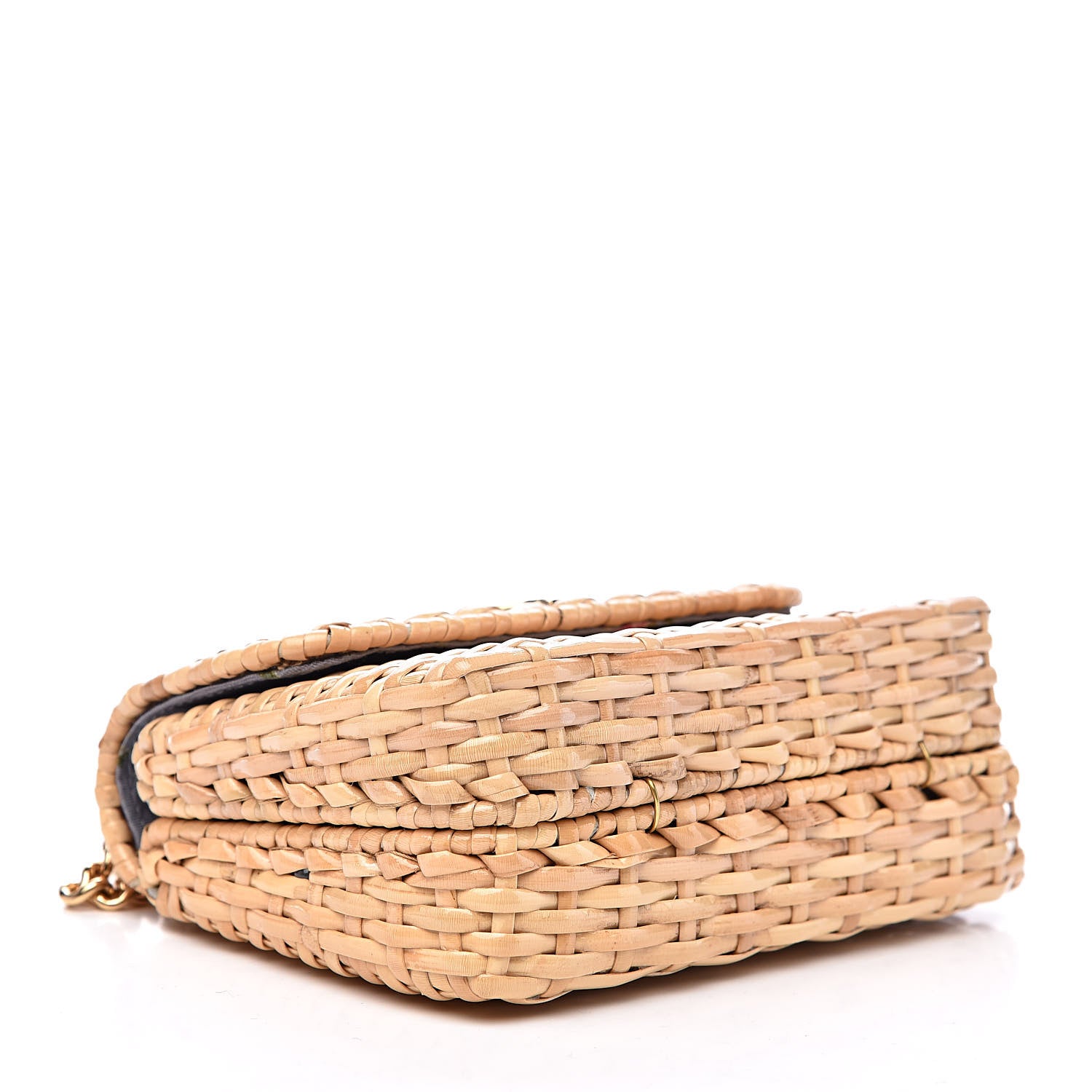 Gucci Glazed Wicker Mini Cestino Shoulder Bag Natural 4 of 11