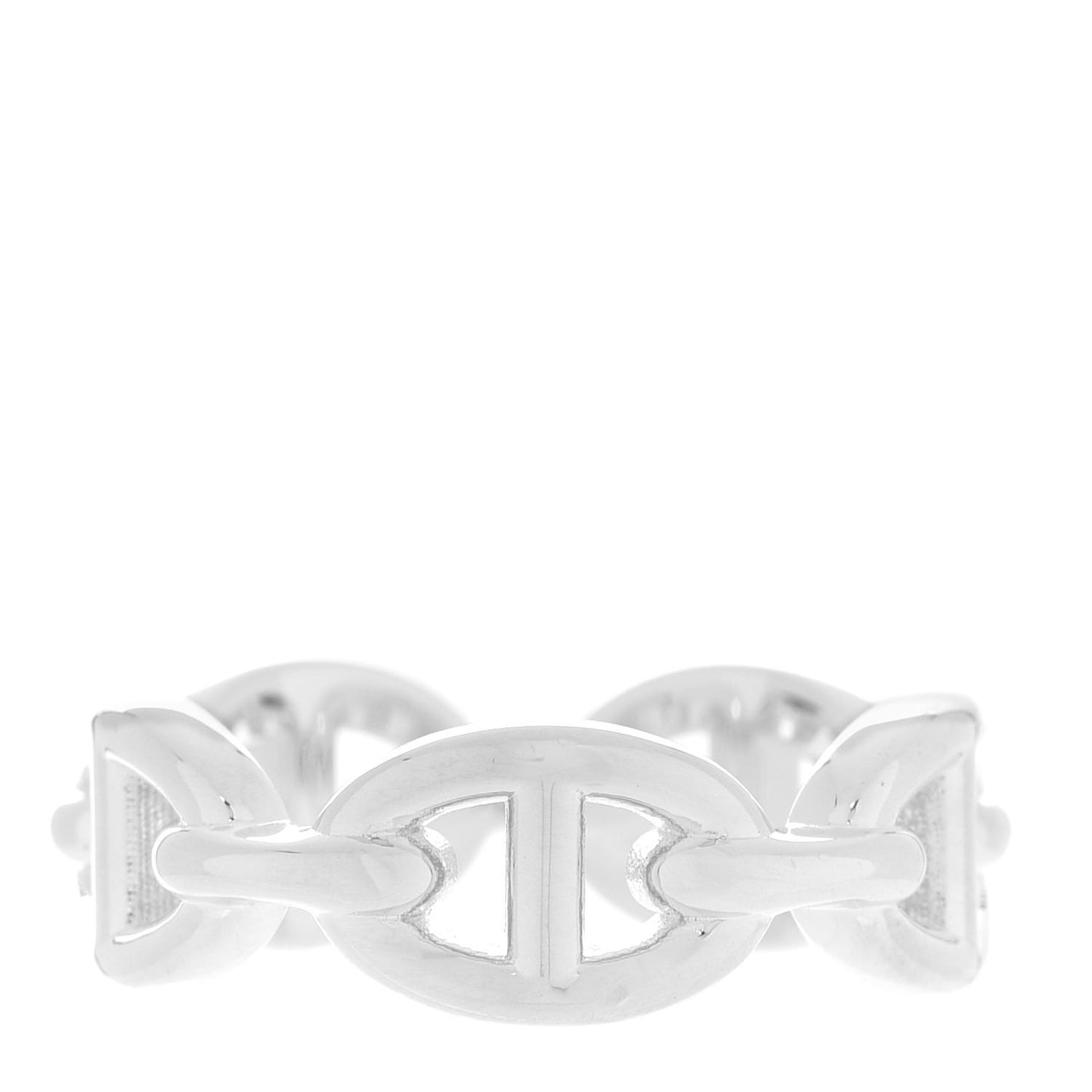 Sterling Silver PM Chaine d'Ancre Enchainee Band Ring 53 6.5