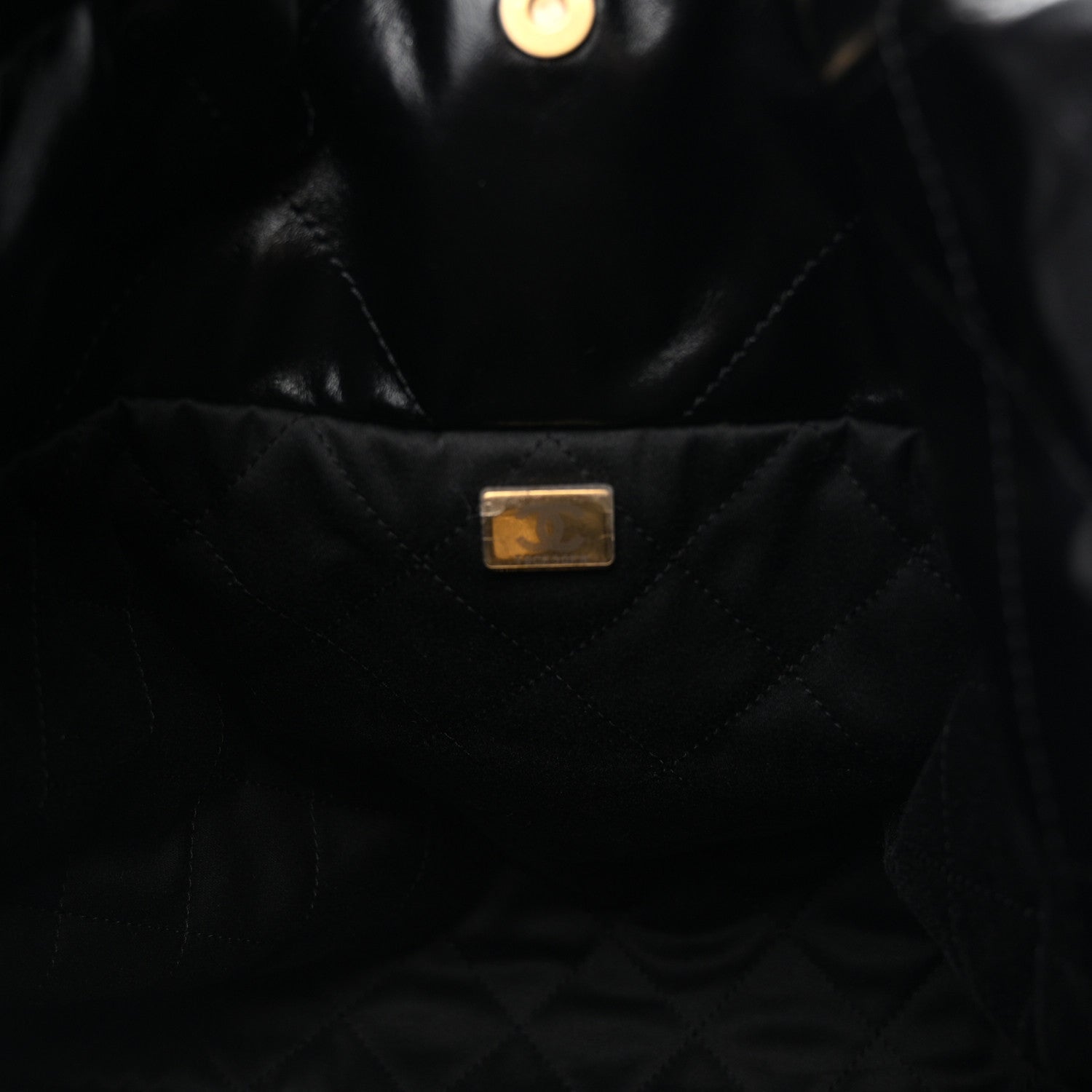 Chanel Shiny Calfskin Quilted Small Chanel 22 Black 7 of 12