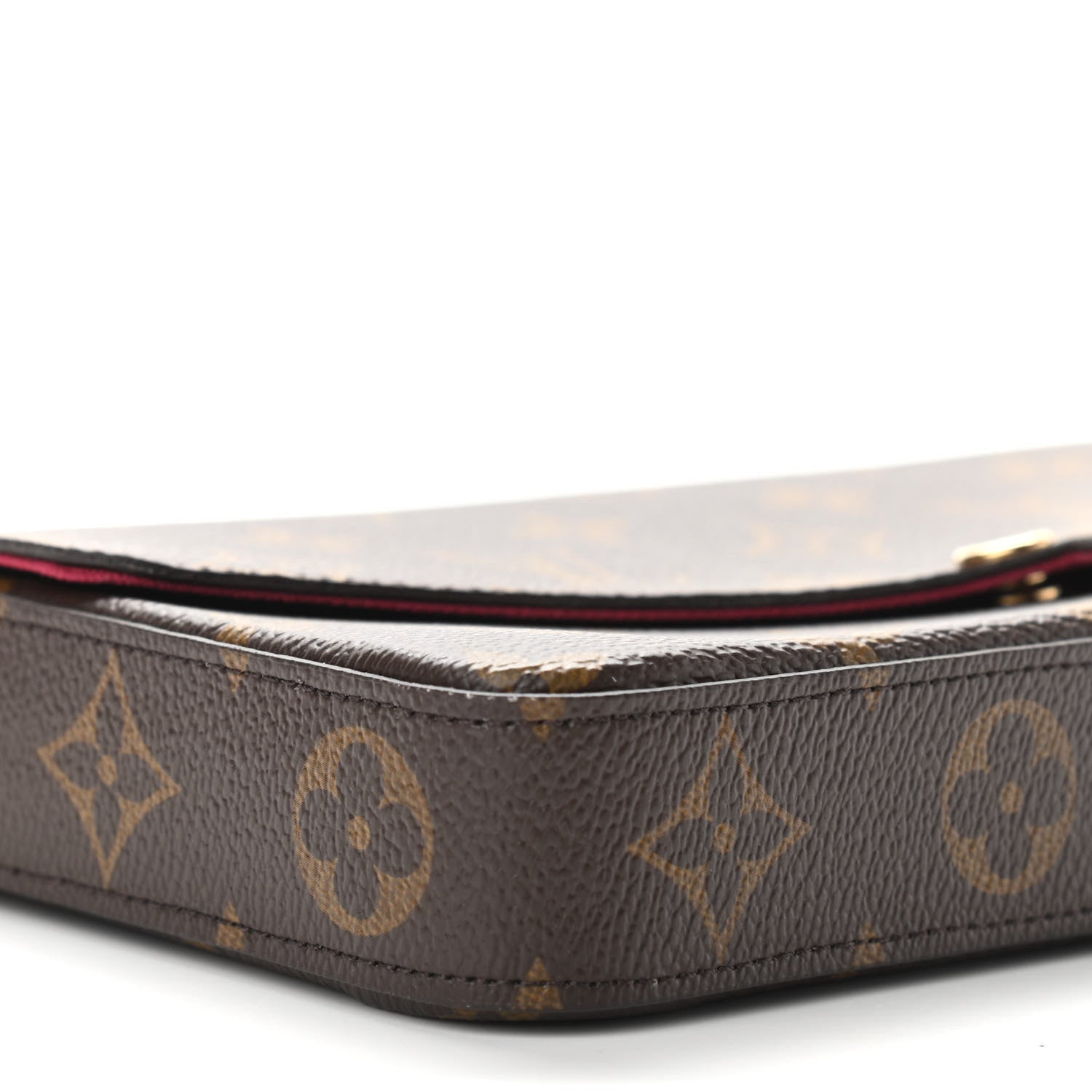 Louis Vuitton Monogram Pochette Felicie Chain Wallet Fuchsia 9 of 11