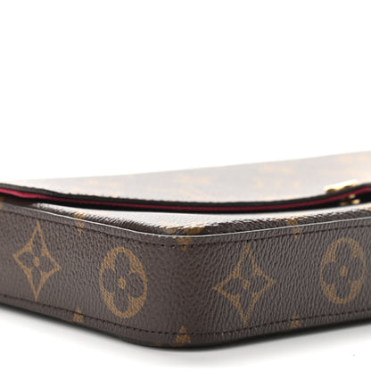 Louis Vuitton Monogram Pochette Felicie Chain Wallet Fuchsia 9 of 11