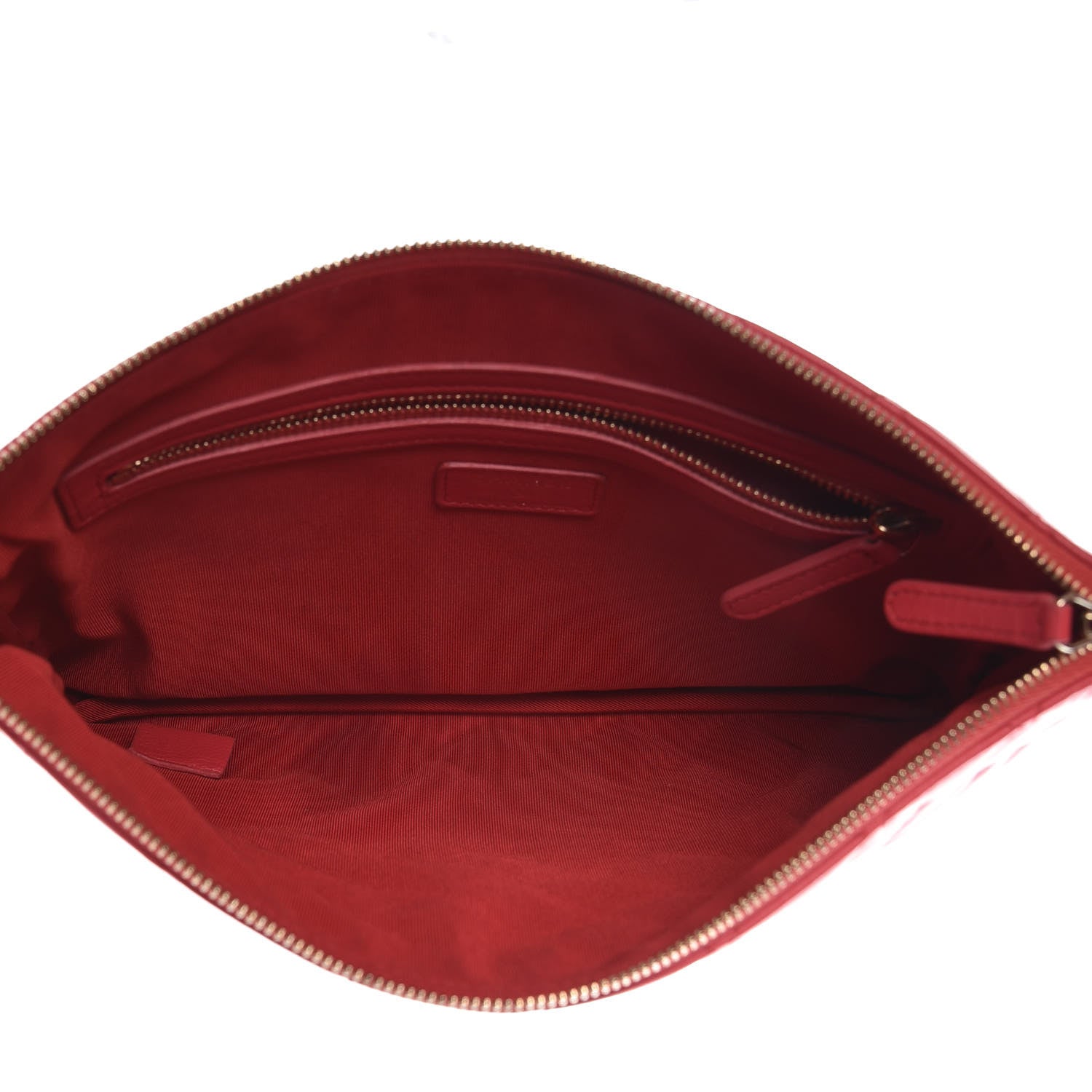 Chanel Lambskin Quilted Medium Cosmetic Case Red 5 of 7