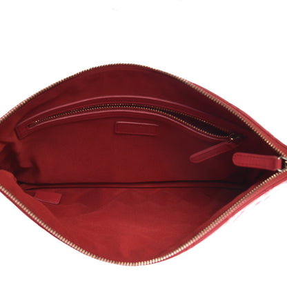 Chanel Lambskin Quilted Medium Cosmetic Case Red 5 of 7