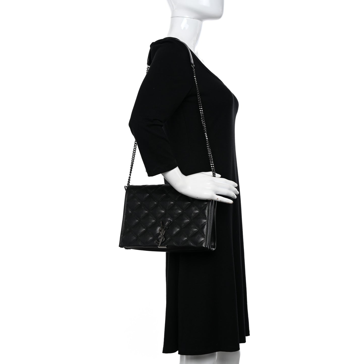 Lambskin Quilted Mini Becky Chain Bag Black