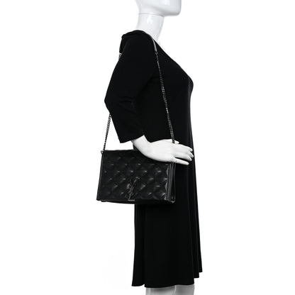 Saint Laurent Lambskin Quilted Mini Becky Chain Bag Black 2 of 8
