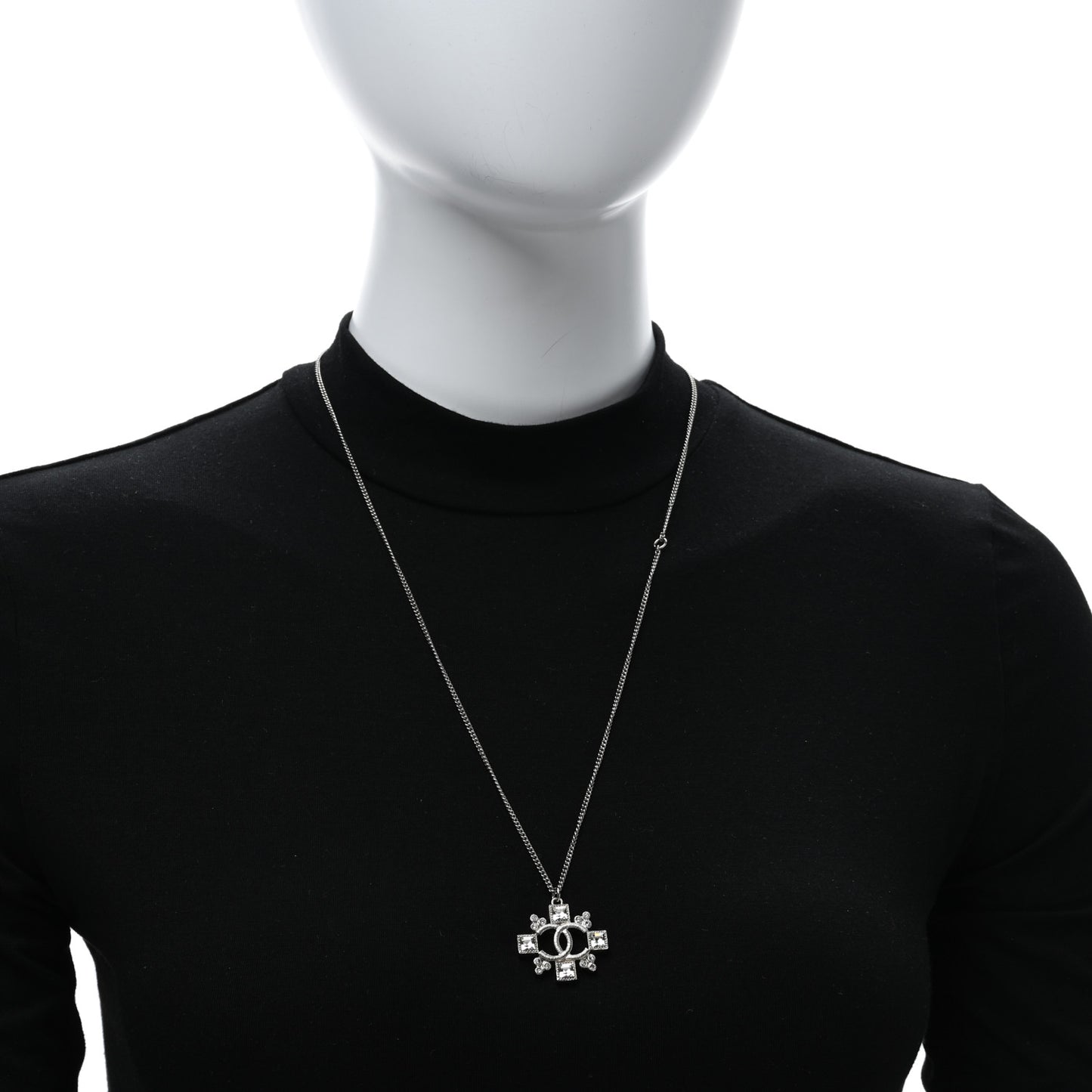 Crystal Strass Necklace Silver