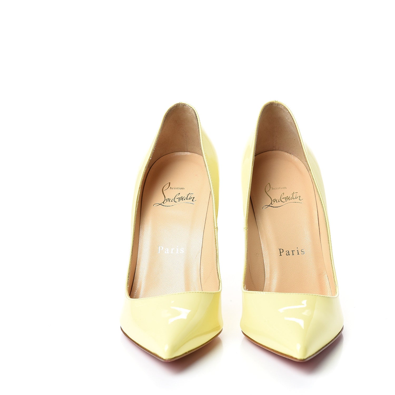 Christian Louboutin Patent Pigalle 100 Pumps 36 Yellow 3 of 9