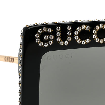 Gucci Acetate Crystal Mask-Frame Sunglasses GG0431S Black 8 of 10