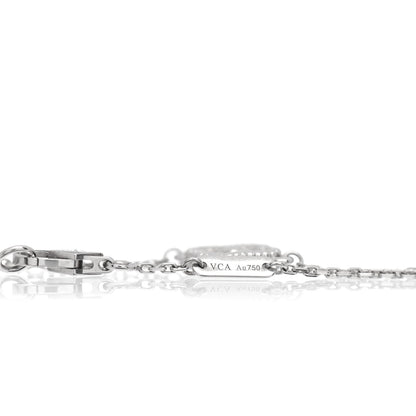 Van Cleef & Arpels 18K White Gold Diamond Sweet Alhambra Bracelet 4 of 5
