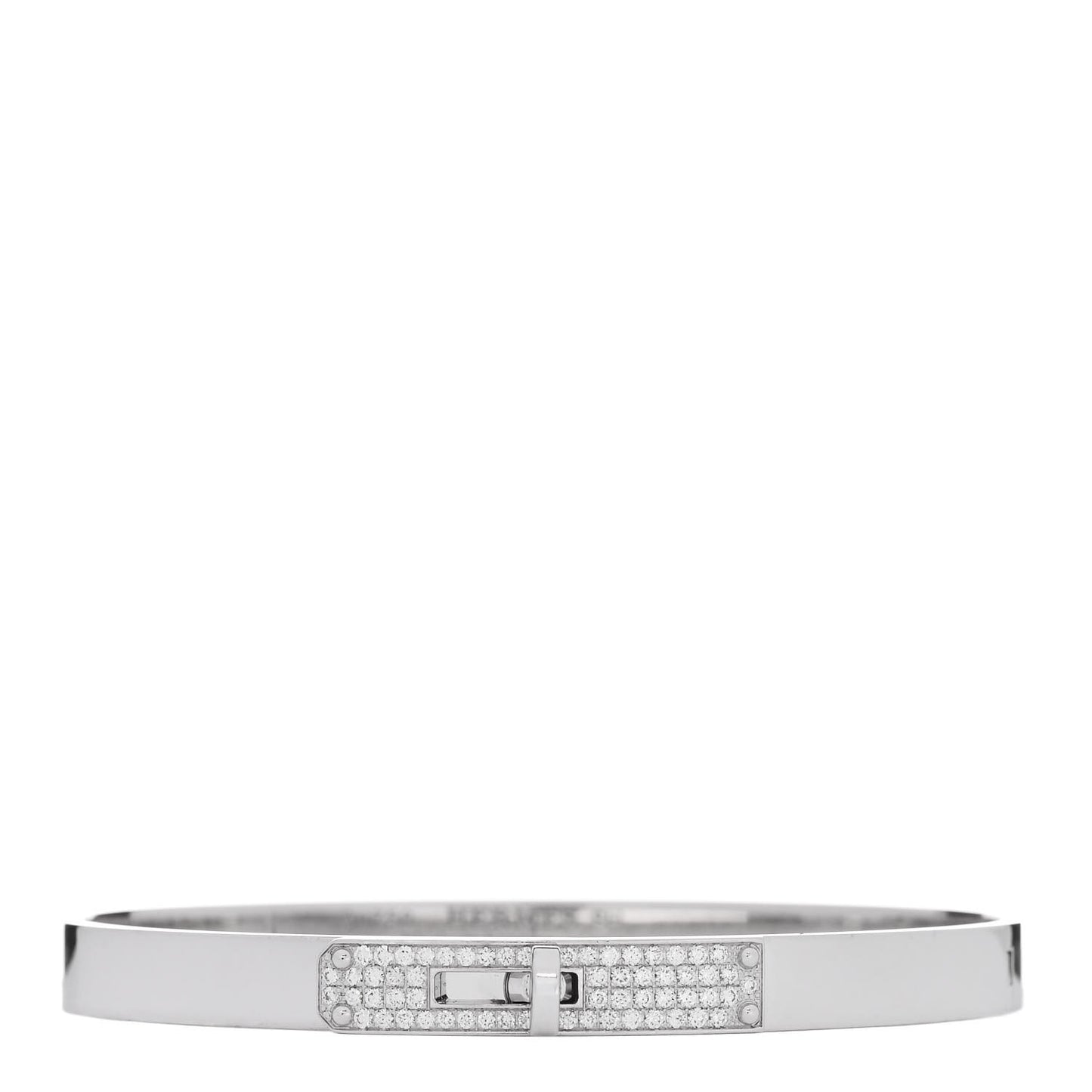 18K White Gold Diamond PM Kelly Pave Bracelet SH