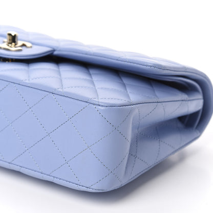 Chanel Lambskin Quilted Medium Double Flap Light Blue 7 of 11
