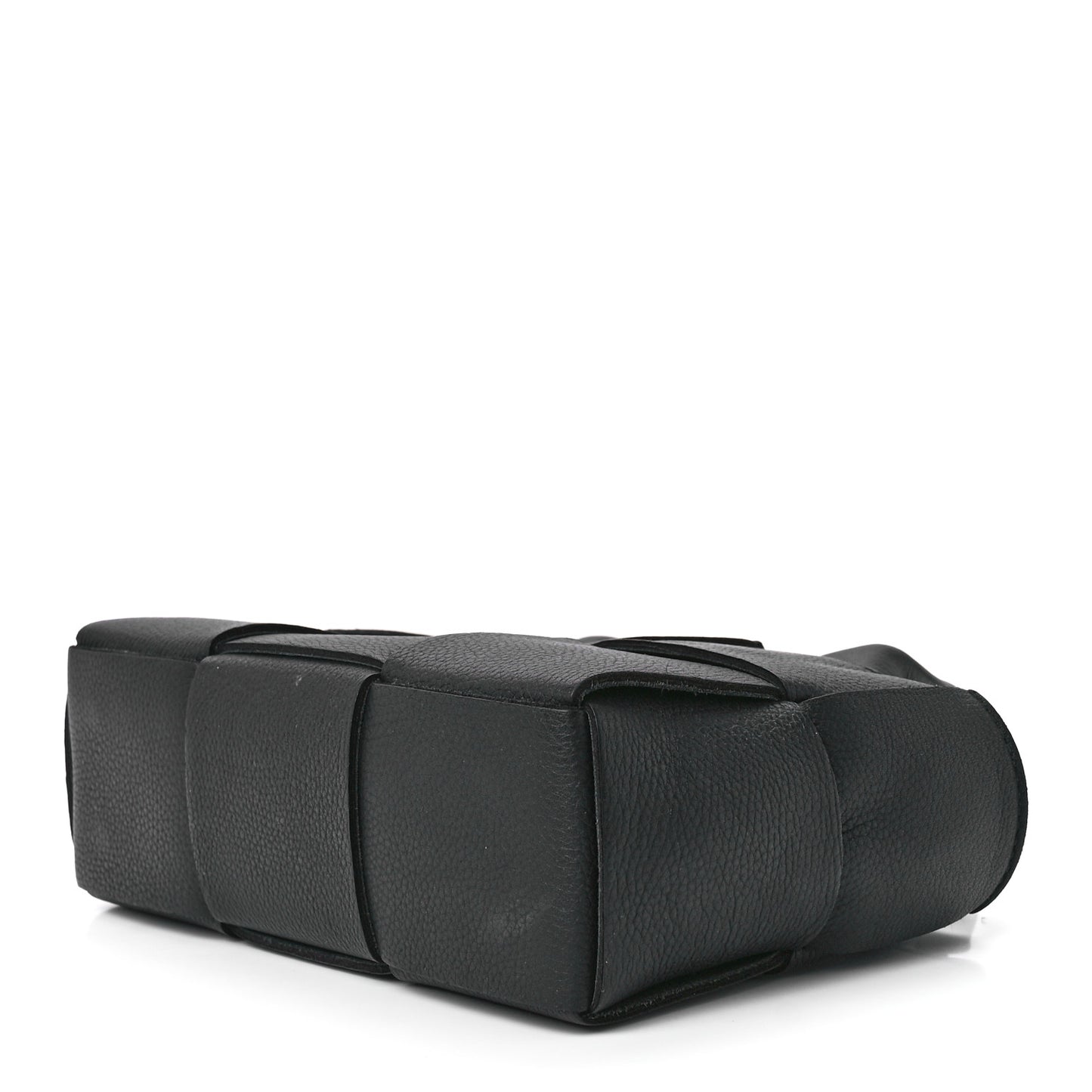 Grained Calfskin Maxi Intrecciato Mini Arco Tote Black