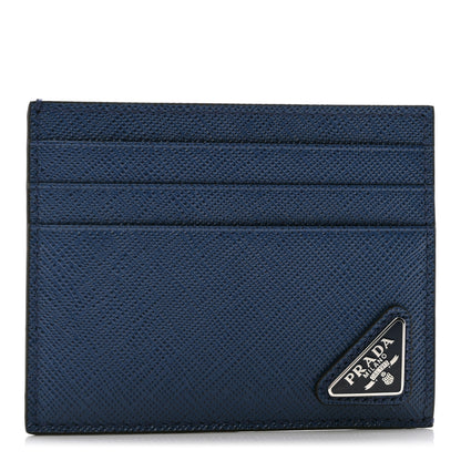 Prada Saffiano Card Case Blue 1 of 7