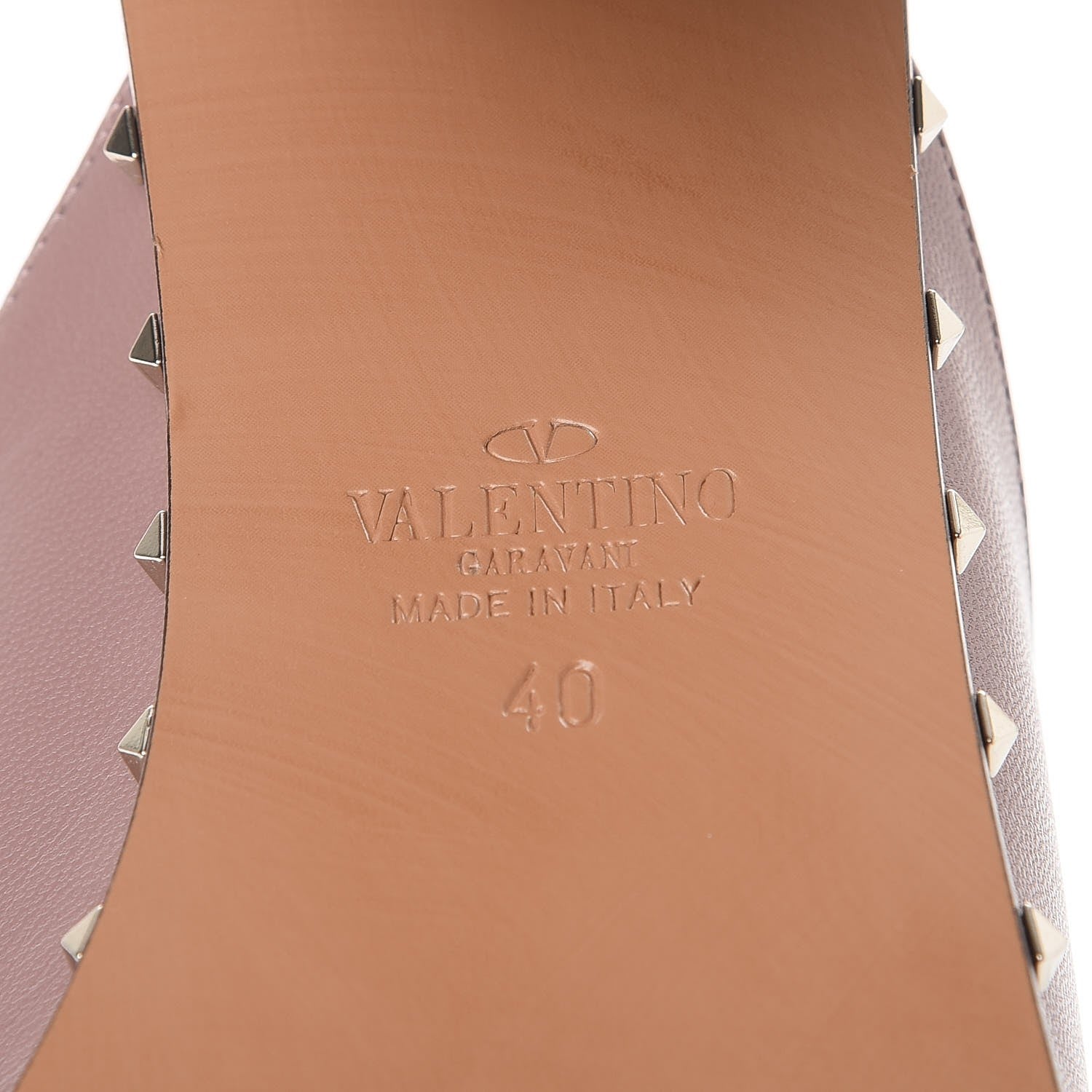 Valentino Garavani Nappa Soul Rockstud High Heel Mules 40 Lipstick 6 of 9
