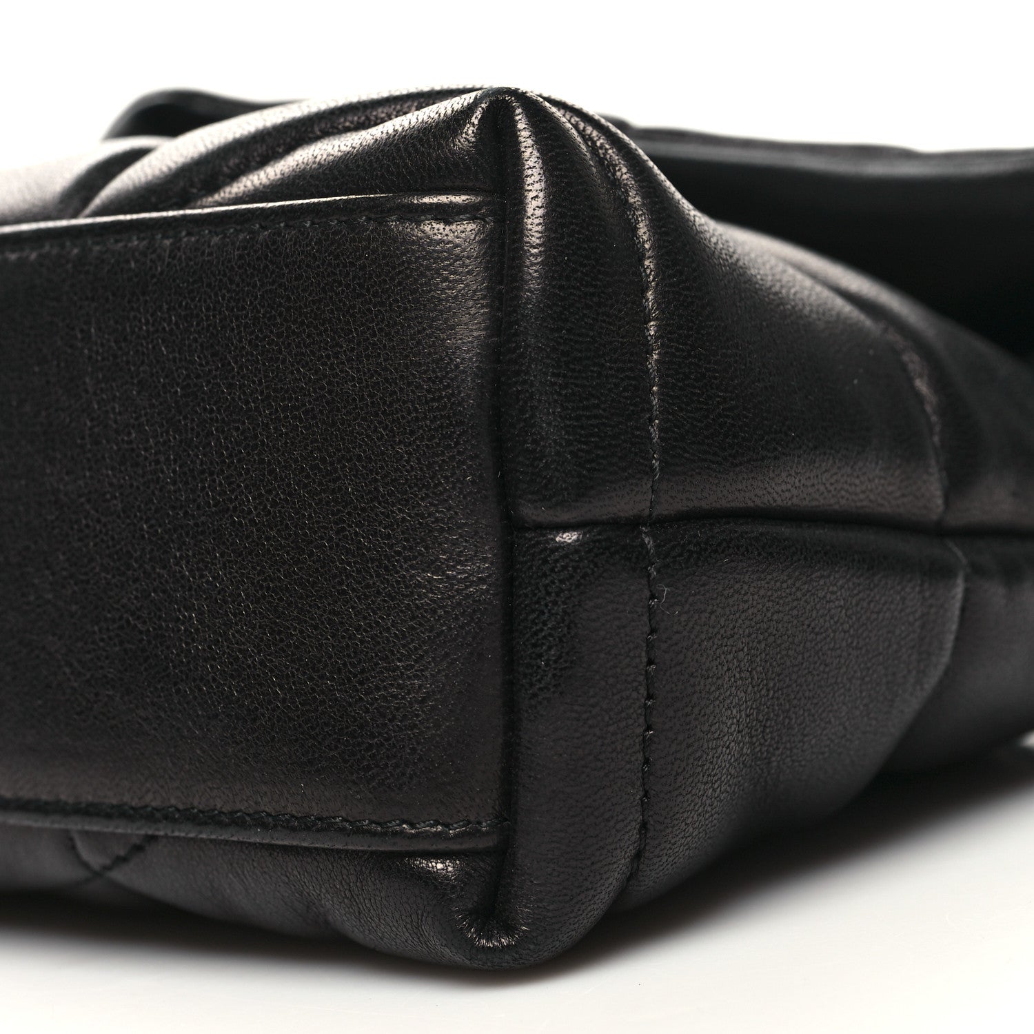 Saint Laurent Lambskin Quilted Toy Loulou Puffer Monogram Chain Satchel Black 10 of 11