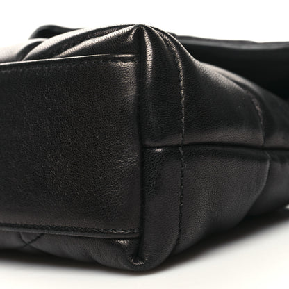 Saint Laurent Lambskin Quilted Toy Loulou Puffer Monogram Chain Satchel Black 10 of 11
