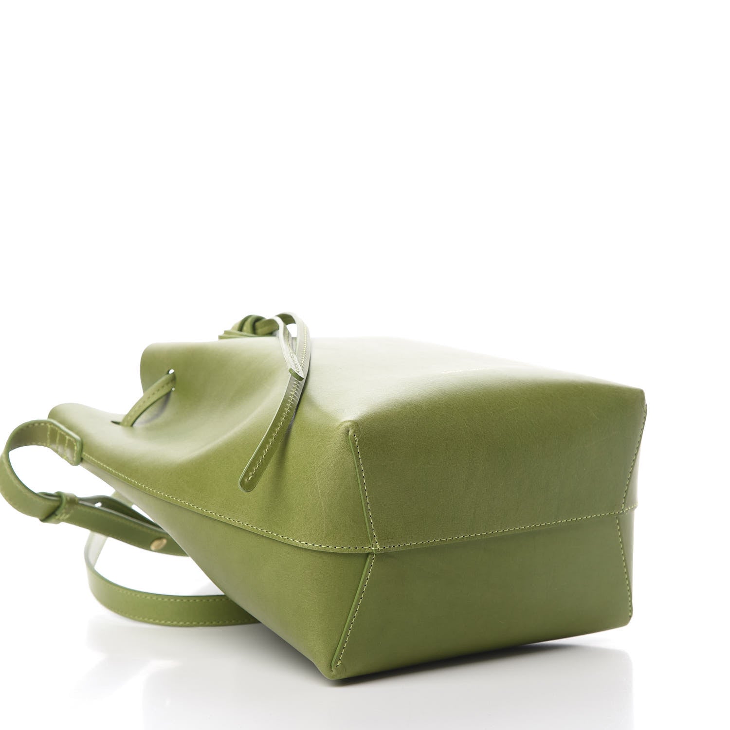 Mansur Gavriel Vegetable Tanned Calfskin Mini Bucket Bag Verde Raw 8 of 22