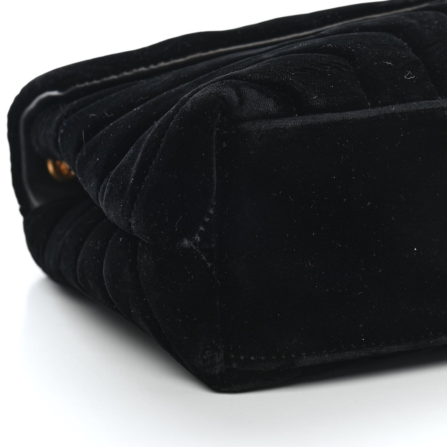 Velvet Y Quilted Monogram Small Loulou Chain Satchel Black
