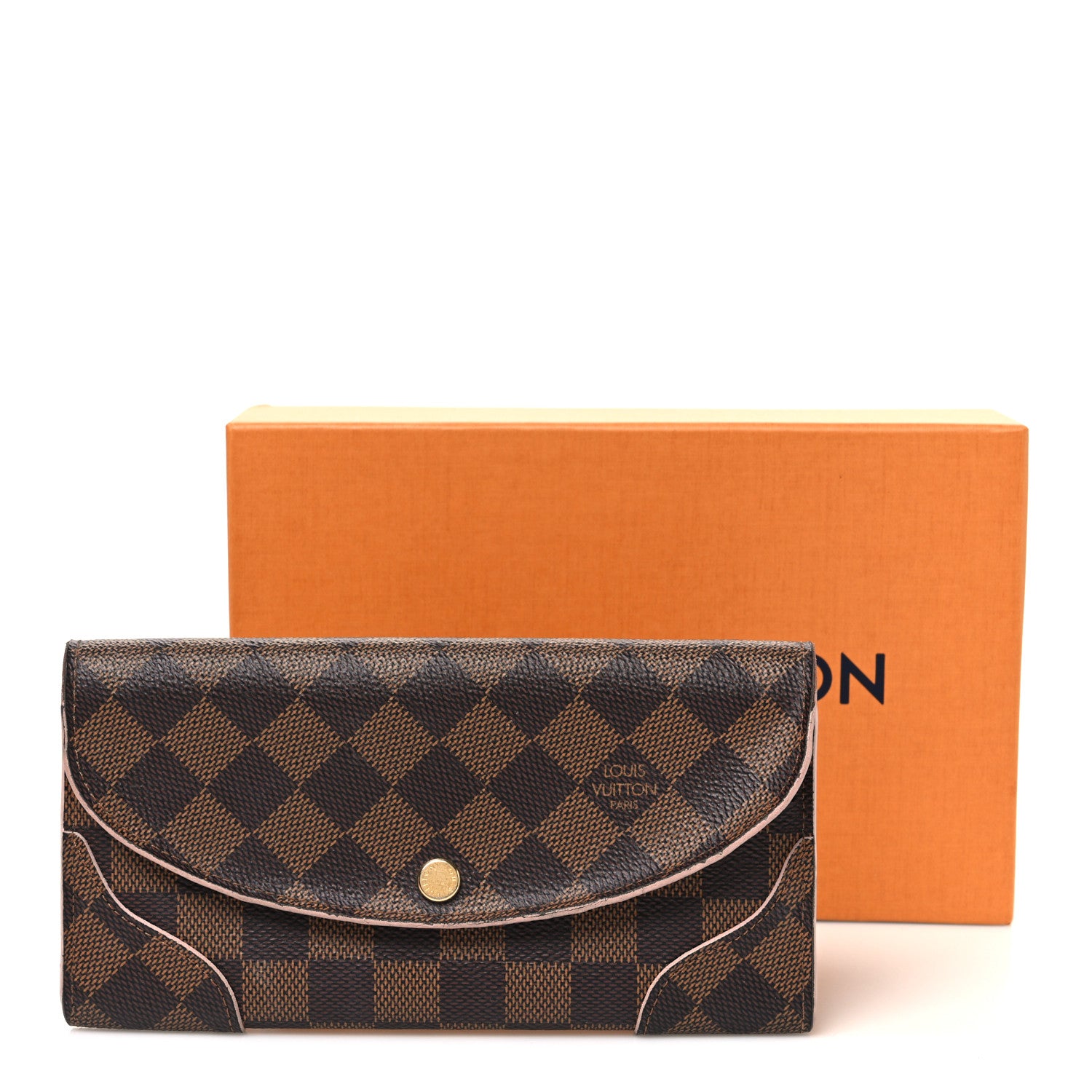 Louis Vuitton Damier Ebene Caissa Wallet Rose Ballerine 7 of 7